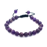 Vente en gros de bracelets ajustables en pierre de jaspe fou gris chinois pour femmes hommes avec perles de jaspe de 8mm pierres de turquoise