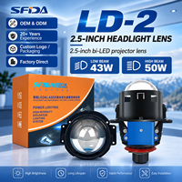 Phare de voiture LED ultra lumineux SFIDA LD2 50W 6000K 12V avec boîte personnalisée et garantie de 2 ans - Projecteur de vision nocturne Neuf