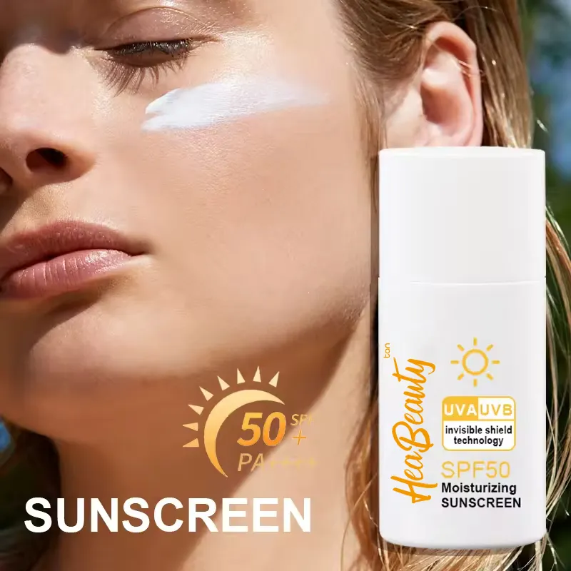 كريم واق من الشمس أسترالي من العلامة التجارية الخاصة spf 50 با كريم للوجه كريم معدني كوري للوجه UVA UVB بحمض الهيالورونيك