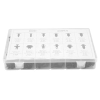 240 pièces 12 tailles carrosserie goupille poussoir Rivet pare-chocs attaches HE01 Type Clips