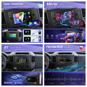 Lecteur MP5 pour voiture Podofo 2 DIN 7'' avec Carplay sans fil, Android Auto, <span class=keywords><strong>autoradio</strong></span> RDS pour <span class=keywords><strong>Ford</strong></span> Transit, <span class=keywords><strong>Fiesta</strong></span>, Focus, Galaxy, Mondeo, Fusion - Product Image 2