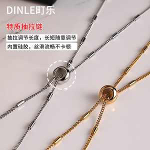 สร้อยคอ Dinle Sweater Chain ดีไซน์พู่ห้อยโลหะผสมสังกะสี สไตล์หรูหราเบาๆ สำหรับแฟชั่นฤดูใบไม้ร่วงและฤดูหนาว - Product Image 2