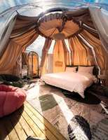 Chambre à bulles transparente, chambre transparente, hôtel, chambre ciel étoilé, mini serre, villa, maison en polydôme