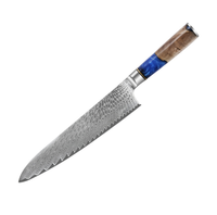 Couteau de chef japonais de haute qualité en acier Damas miniature à 67 couches VG10, 8 pouces, manche G10 écologique, couteau de cuisine