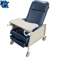 Fauteuil médical inclinable pour soins à domicile BDEC601, accoudoirs réglables avec table à manger, fauteuil de repos confortable pour personnes âgées