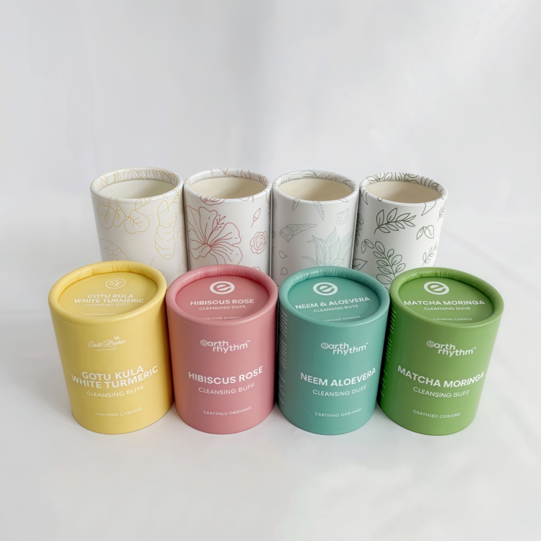 Luxury Eco-Friendly Biodegradable Kraft Food Paper Tube Packaging Handmade Custom Made Tea Coffee Beauty Recyclable Vanishing