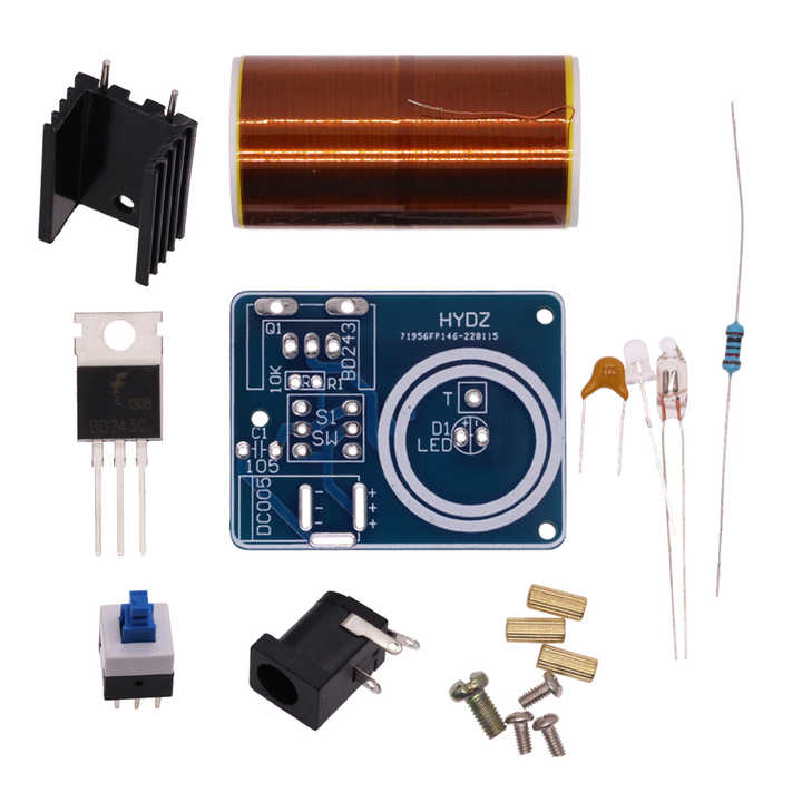 Mini Tesla Spule 9V 12V Funkzündung DIY Kit