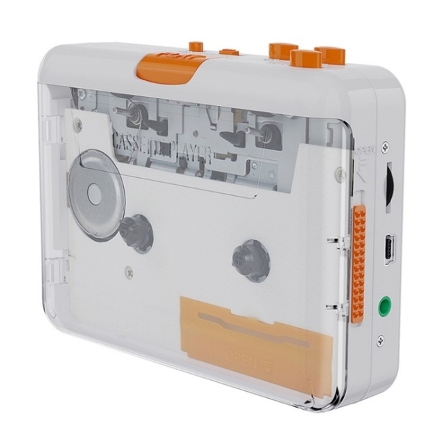 New Product EZCAP 218SP Clear Stereo Walkman Cassette Player Portable Cassette Tape to MP3 Converter Tape Recorder for Kids