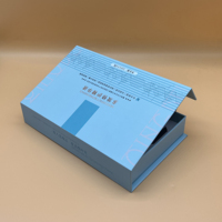 Caja de Regalo Magnética con Tapa Abatible en Forma de Libro, de Cartón Rígido, para Cosméticos y Cuidado de la Piel, con Impresión a Cuatro Colores en Dorado/Plateado, EVA/Algodón Perlado