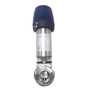 SMS DIN Precio estándar Acero inoxidable Higiene higiénica Saneamiento sanitario Esterilización Válvula de mariposa de grado alimenticio con C superior - Product Image 3