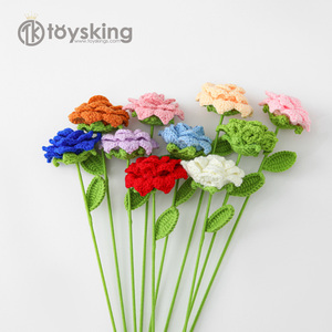 Fleur tressée créative Brindilles de rose à cornes pointues Pétales rhomboïdes Paquet fini Bouquet légendaire précieux Corail Orange - Product Image 6