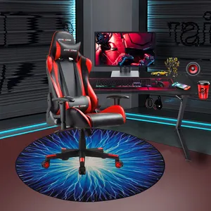 新设计彩色定制椅子地垫电脑游戏地毯圆椅垫硬木椅垫
