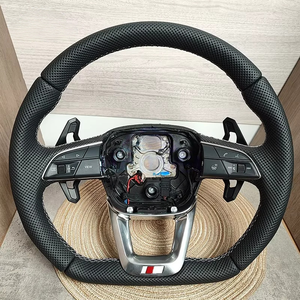 Caliente directo del fabricante adecuado para <span class=keywords><strong>Audi</strong></span> A3 A4 A5 A6 A7 A8 S5 Q3 y Q5 volante de gamuza de cuero deportivo plano - Product Image 4