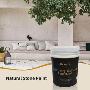 Acrylic dựa trên đá tự nhiên sơn tường sơn tĩnh điện với phun bàn chải ứng dụng chất lỏng có tính năng thành phần chính TiO2 nước - Product Image 1