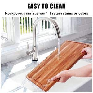 Acacia <b>Wood</b> Cutting Board Square 45.7x30.4x2cm Kitchen Chopping <b>Block</b> For Fruit And Vegetables - Product Image 4