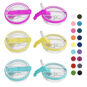 Maekawa 40oz Car Cup Lid Sealed Transparent With Straw Waterproof Cover For Travel Use - Product Image 1