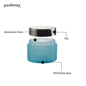 ขวดครีม PETG ปากกว้างสีฟ้าขุ่น หนา 50 กรัม แบบกำหนดเอง สำหรับบาล์มทำความสะอาดผิวหน้า - บรรจุภัณฑ์เครื่องสำอาง - Product Image 2