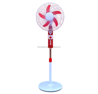 Ventilateur sur pied 12V DC en cuivre pur avec moteur de refroidissement, ventilateur solaire AC/DC, ventilateur électrique avec lumière LED et minuterie pour la maison