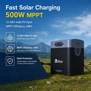 สถานีพลังงานแสงอาทิตย์แบบพกพา Aufiner 1000W 2000Wh แบตเตอรี่ LiFePO4 คลื่นไซน์บริสุทธิ์ ตัวควบคุม MPPT พอร์ตจ่ายไฟหลายช่อง - Product Image 4