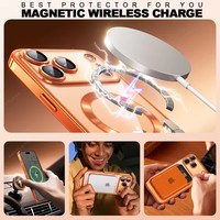 Pour iPhone 17 Pro Max étui de luxe doux galvanoplastie magnétique 17 Air 16 Pro 15 Pro 14 13 12 11 objectif de caméra protéger la couverture de téléphone