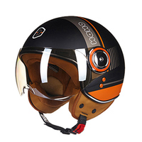 Casque de moto ABS B-110B avec certification ECE DO Demi-visage rouge vif Casque de moto de haute qualité 110