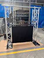 Cabine lumineuse DJ simple, système de treillis d'éclairage en aluminium, prix d'usine, équipement de toit en treillis de fond