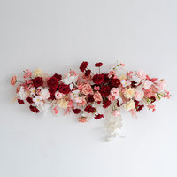 Fleurs artificielles murales pour toile de fond de mariage, vente en gros, conception personnalisée, décoration événementielle, fournisseur d'usine, commande en gros