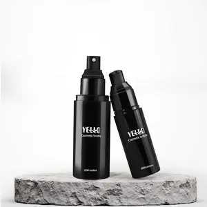 Garrafa plástica pequena luxuosa para spray de cabelo, frasco cosmético vazio de 3 onças, 1 onça, 100 50 ml, personalizado para uso geral