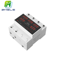 Commutateur de transfert automatique ATS 63A/100A, protecteur de surtension, sélecteur de phase d'alimentation ininterrompue, commutateur de commutation 220V AC