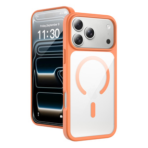 Coque de téléphone magnétique transparente pour iPhone 17 Pro Max, en PC et TPU, antichoc, compatible avec iPhone 16, 15, 14, 13 - Product Image 1
