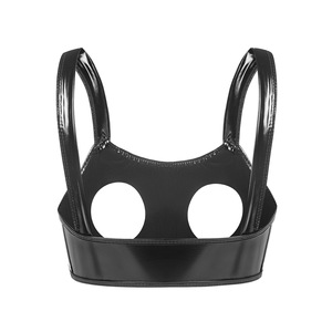 Reggiseno Sexy in Pelle Verniciata PVC Lucida Stile Europeo-Americano, Inodore, che Mostra il Scollo, per Commercio Transfrontaliero - Product Image 4