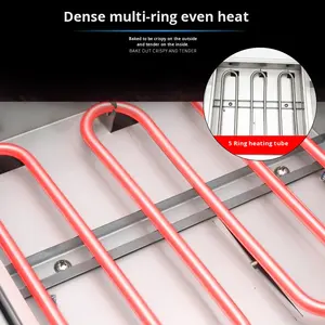 Machine à œufs, à viande, à hamburgers et à gâteaux aux haricots rouges électrique commerciale Ran Jie, 18/9 trous, avec revêtement antiadhésif PTFE, commande par bouton - Product Image 3