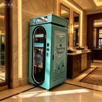 Machine à eau gazeuse en libre-service 24h/24, acceptant les pièces de monnaie, les billets de banque, les cartes à puce et les codes QR.