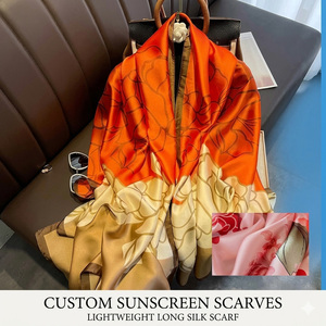 Custom Beach <b>Scarf</b> Wholesale 180x90cm Scenic Spot Travel Long <b>Chiffon</b> <b>Scarf</b> Lightweight Gift Shawl Wrap Custom Made - Product Image 1