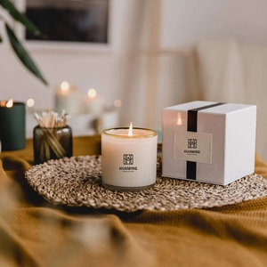 Huaming-<span class=keywords><strong>Velas</strong></span> de aromaterapia hechas a mano de marca privada, <span class=keywords><strong>velas</strong></span> perfumadas de lujo personalizadas, cera de soja, juegos de regalo en frascos de vidrio - Product Image 3