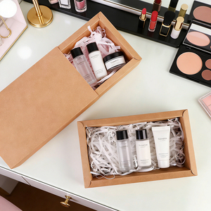 Boîte cadeau rigide coulissante mince en kraft de luxe personnalisée, boîtes de rangement pour cosmétiques, parfums, bijoux, emballage - Product Image 3