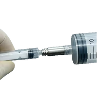 Konektor Luer Konversi Jarum Suntik Manual Stainless Steel, Dapat Diautoklaf, Adaptor Transfer Lemak untuk Liposuction
