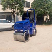 Compacteur routier vibrant à double tambour de 1 tonne, mini-compacteur autoporté pour la construction de routes en asphalte