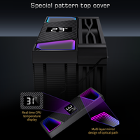 Lovingcool ARGB 120mm ventilateurs de refroidissement de PC à tour unique affichage de la température de l'ordinateur de jeu ventilateurs de refroidisseur de processeur en cuivre et en aluminium