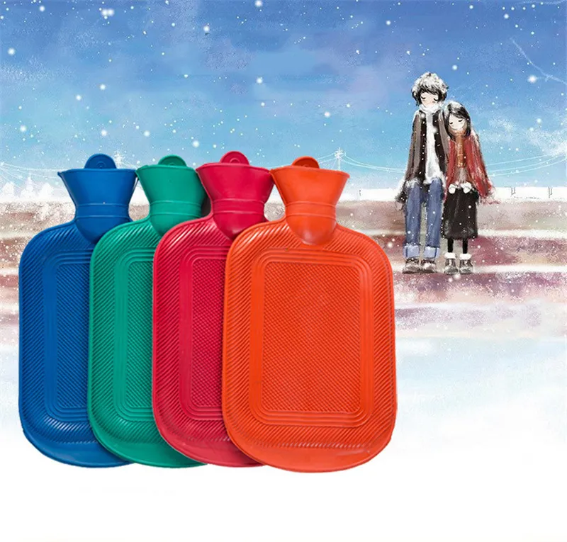 MOQ 1PC Rubber Hot Cold Warmer Relaxing Bottle Sack Therapy Winter Thick Water Filling Hot Water Bag