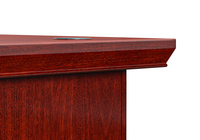 Bureau de direction classique en bois en forme de L avec armoire latérale mobile et tiroirs verrouillables pour le bureau du directeur