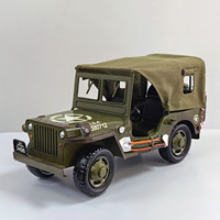Willys Metálico Hecho a Mano para Modelo de Camioneta con Grabado Tallado, Diseño Moderno para Decoración de Hogar, Estudio, Dormitorio, Bar, Regalo de Festividades