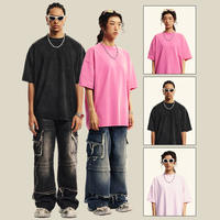 T-shirt 230G Sorona effet rafraîchissant, style vintage américain, coupe oversize, col rond, unisexe, streetwear ample, vente en gros OEM