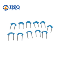 Agrafes métalliques isolées HZQ pour câbles électriques NM, BX, MC, AC, UF, bleues, fabriquées en Chine