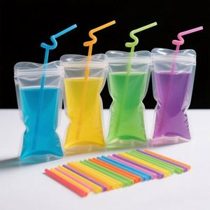 Pochette souple transparente réutilisable avec bec verseur pour l'emballage de vodka, jus et autres boissons, recyclable, idéale pour les voyages - Product Image 3