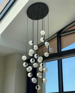 Lampu gantung langit-langit tinggi, lampu gantung Modern Multi cahaya untuk dekorasi tangga - Product Image 2