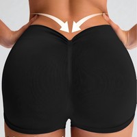 Nouveaux shorts de yoga sans couture en nylon ultra-extensibles à fronces latérales pour femme, taille haute, sculptant la taille, amincissant le ventre et rehausseur de fesses