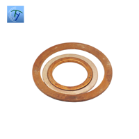 Rondelle plate d'étanchéité en cuivre pour bouchon de vidange d'huile, raccord de tuyau hydraulique, joint d'étanchéité, rondelle de compression, tailles personnalisées OEM ODM en gros