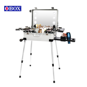 OBOX Professional <strong>Makeup</strong> <strong>Case</strong> Pouch Torrley <strong>Cases</strong> with LED Lights &amp; Adjustable Feet Cosmetic Box Organizer for Artists, Salon - Product Image 2