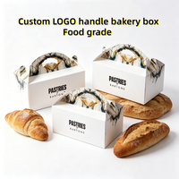 Boîte en carton personnalisée avec logo, élégante, pastel, à couvercle, pour tranches de gâteau, pâtisseries, gâteaux roulés, desserts, pour boulangeries et pâtisseries